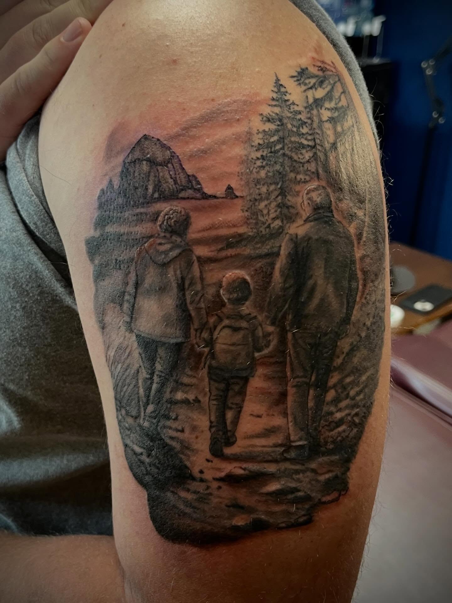Tattoo by @lamarbodyart — realism, black_and_grey