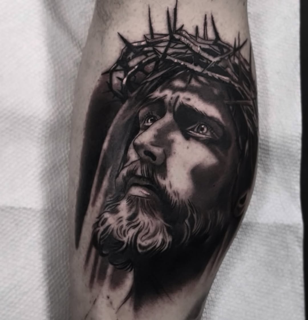Tattoo by @davidalcocertattoo — realism, black_and_grey