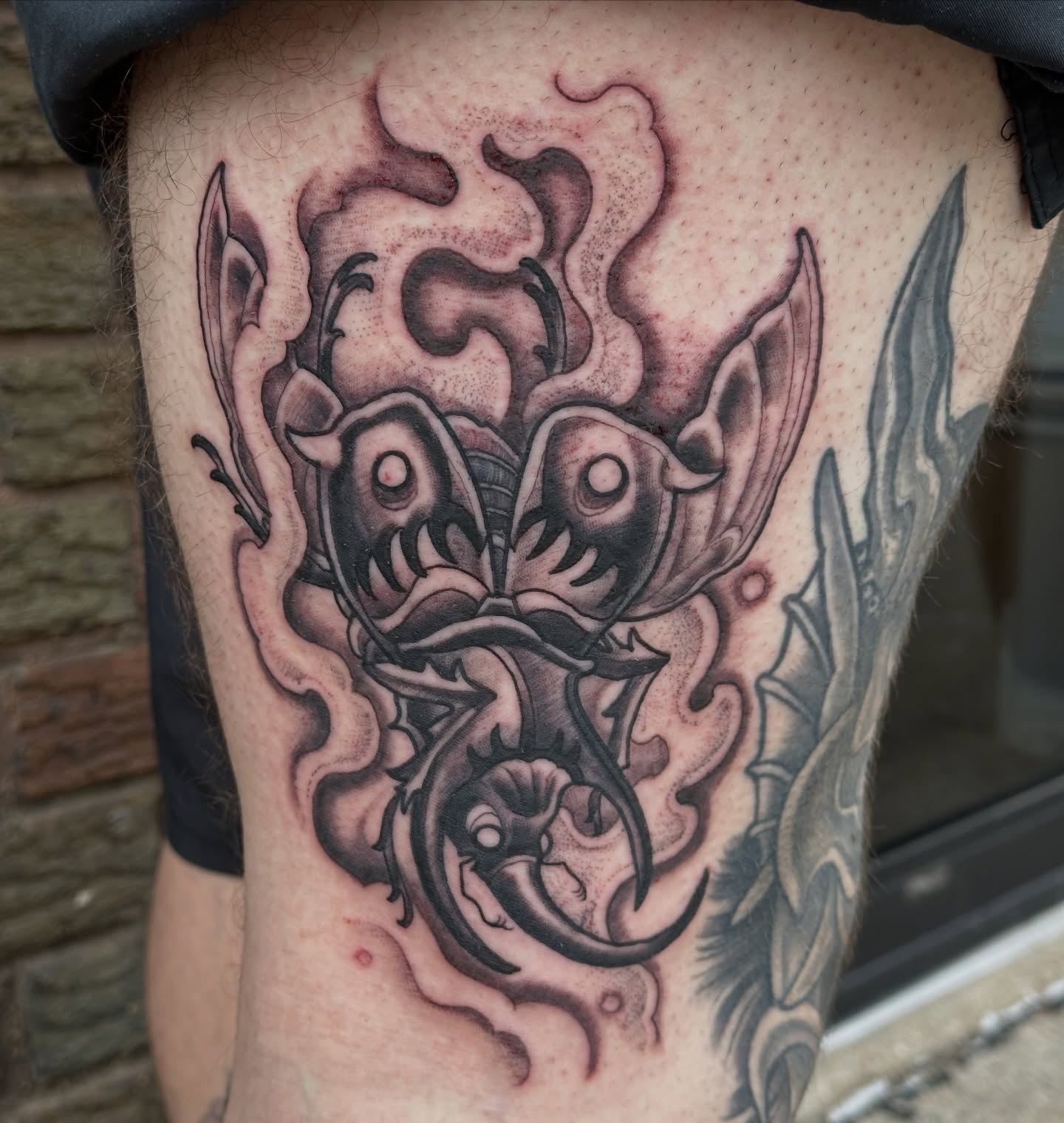 Tattoo by @jbarnett_art — black_and_grey