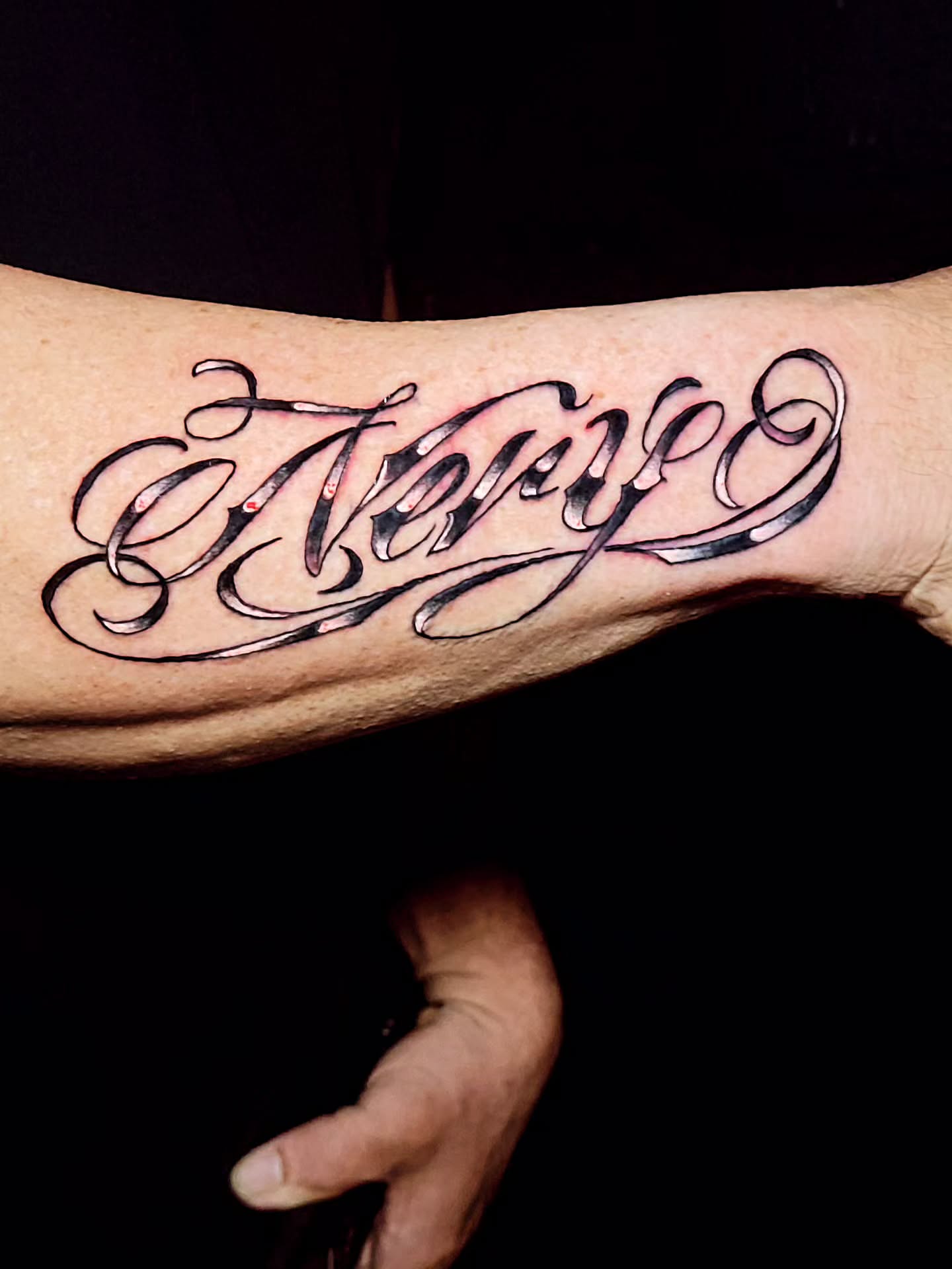 Tattoo by @theinkboxtattoos — lettering_script
