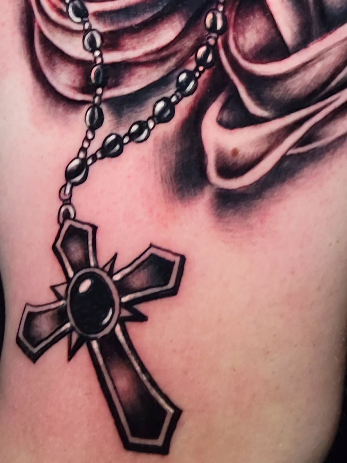 Tattoo by @theinkboxtattoos — black_and_grey