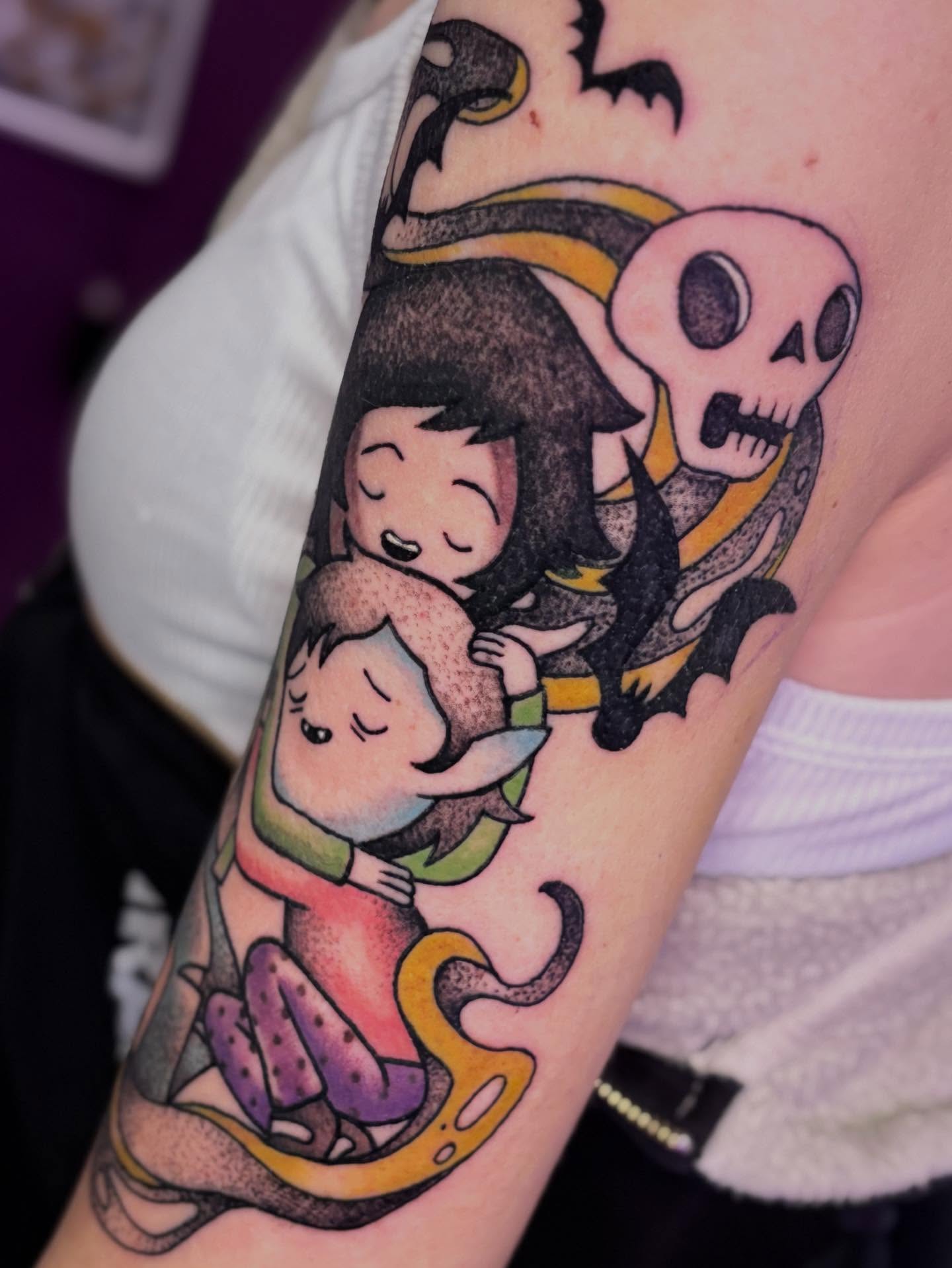 Tattoo by @neekostentaculz — american_traditional, dotwork
