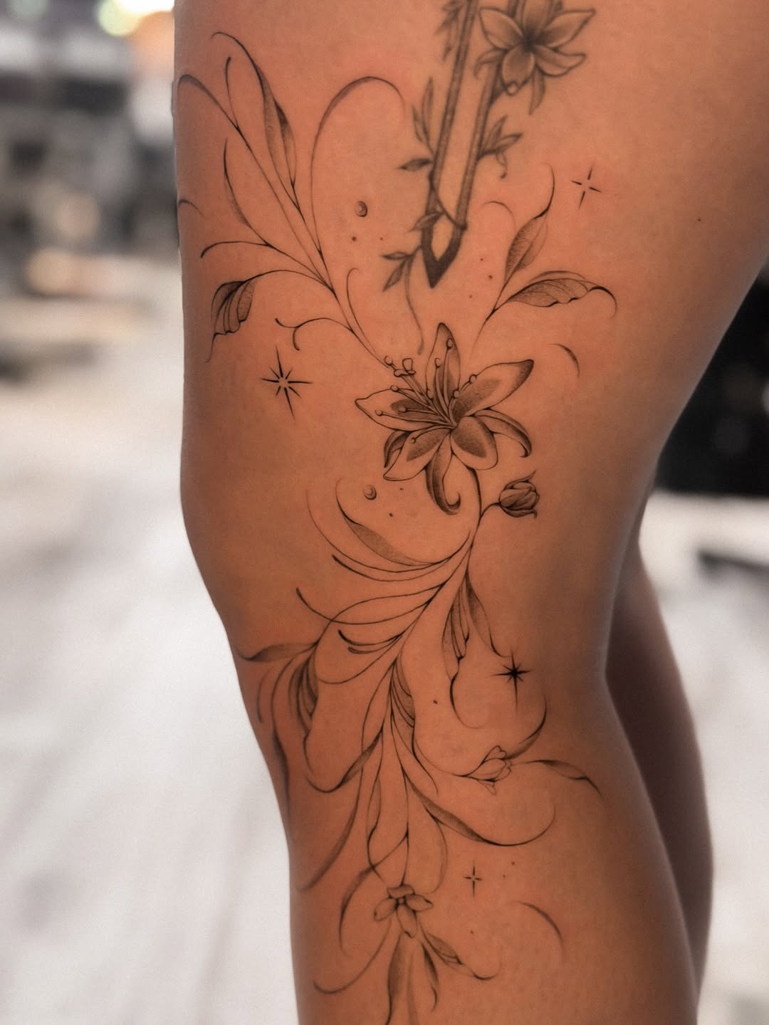 Tattoo by @night_inkaholik β fine_line, black_and_grey