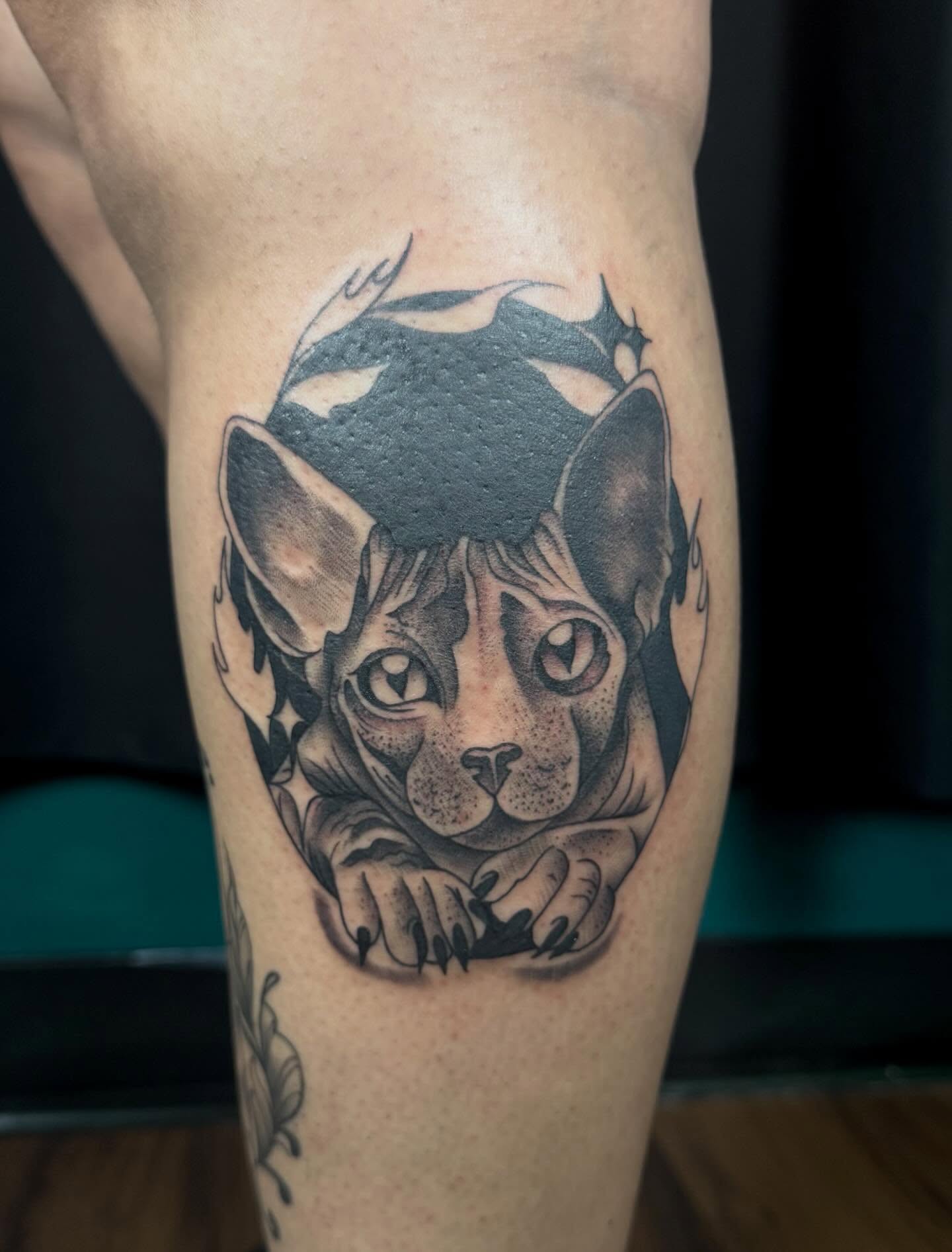 Tattoo by @kaliirisart — black_and_grey