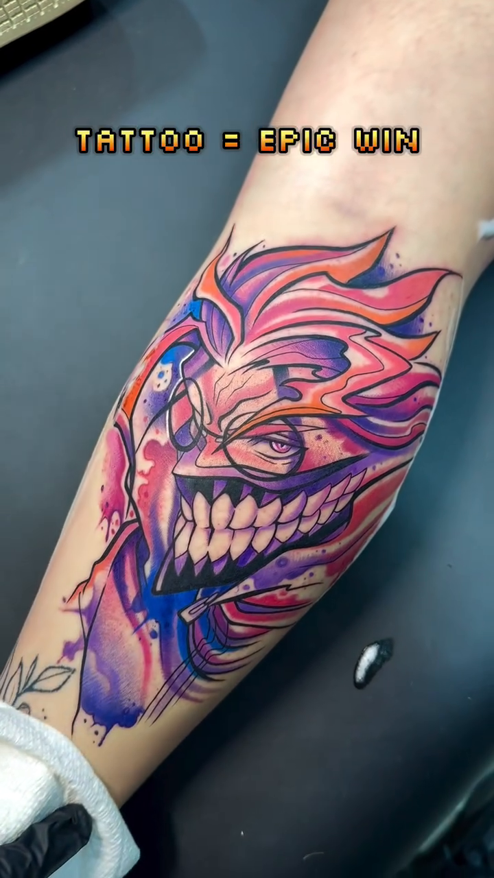 Tattoo by @tatts_by_tasha — new_school, trash_polka