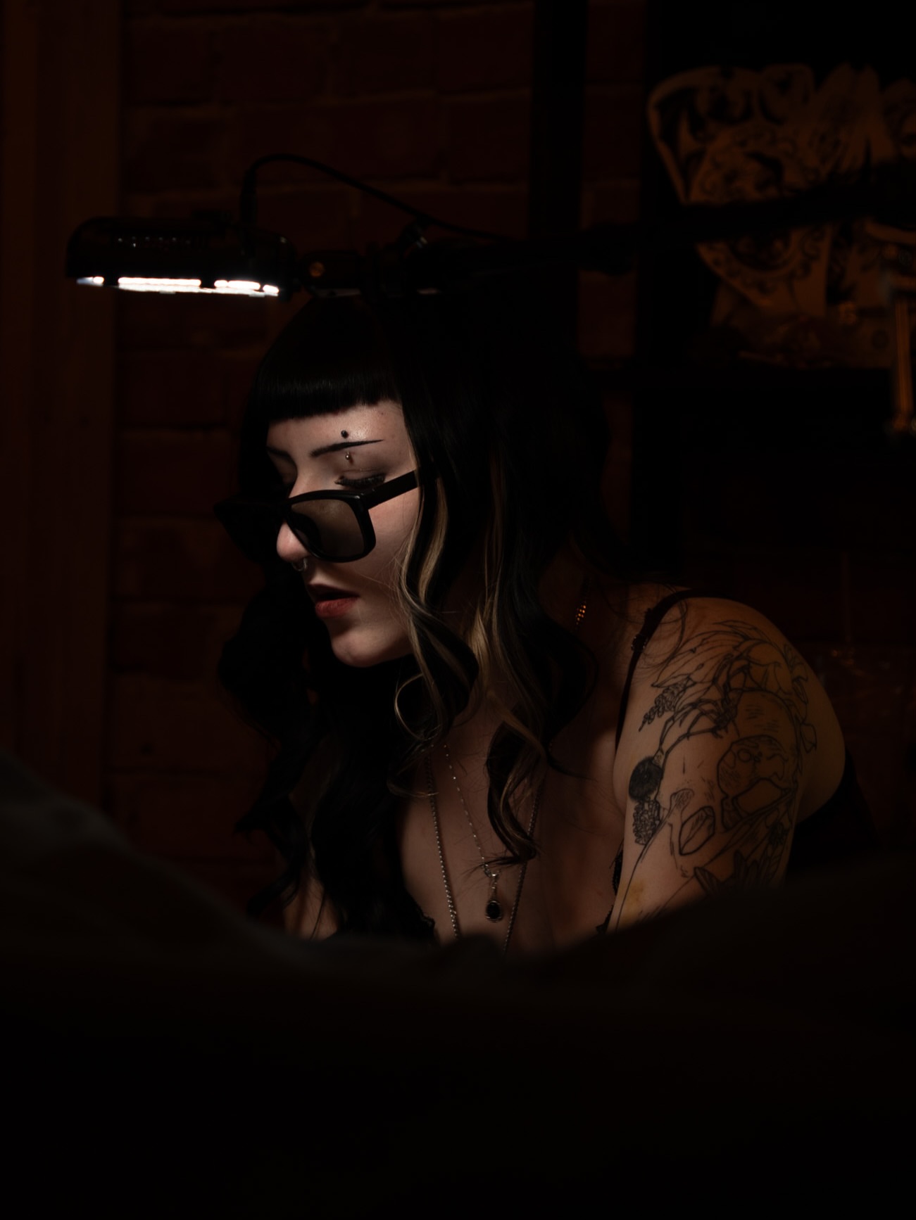 Tattooed shoulder black and grey tattoo on the shoulder by Aaron Strobehn