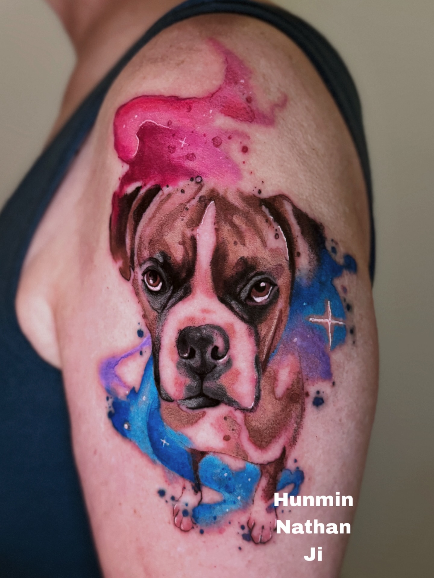 Tattoo by @hunminji — watercolor
