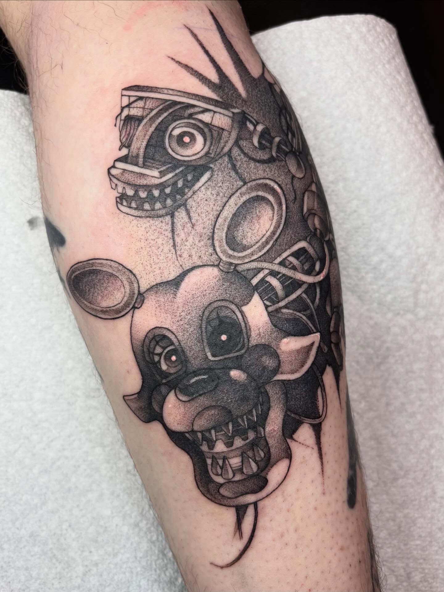 Tattoo by @joelytattoos — dotwork, black_and_grey