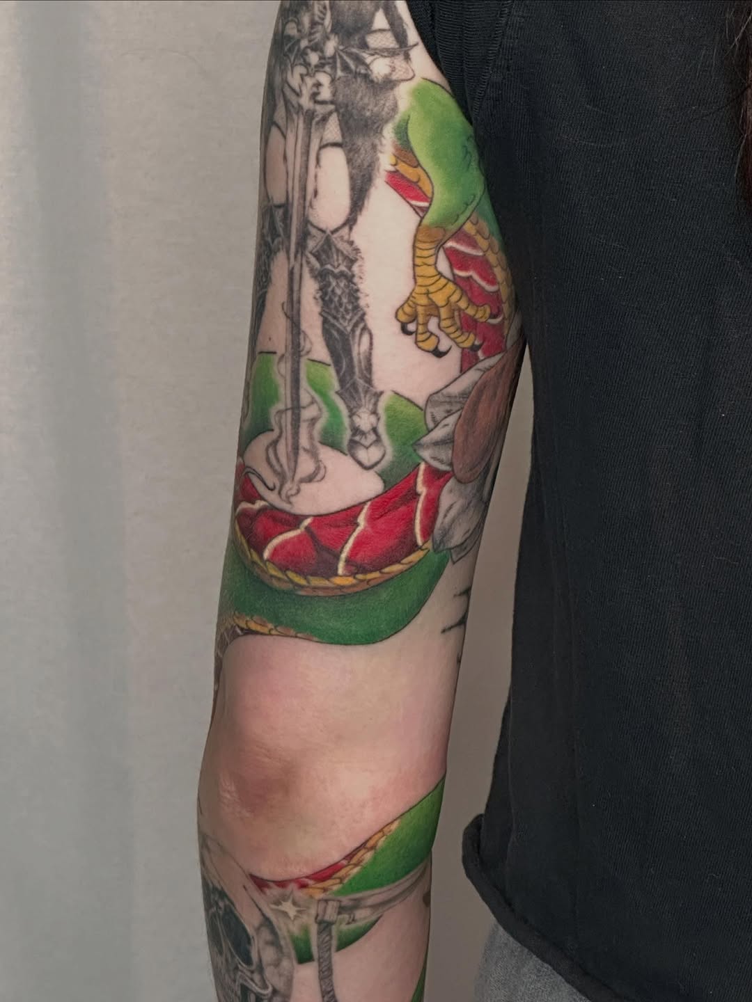 Tattoo by @sighthovnd — japanese_irezumi, black_and_grey