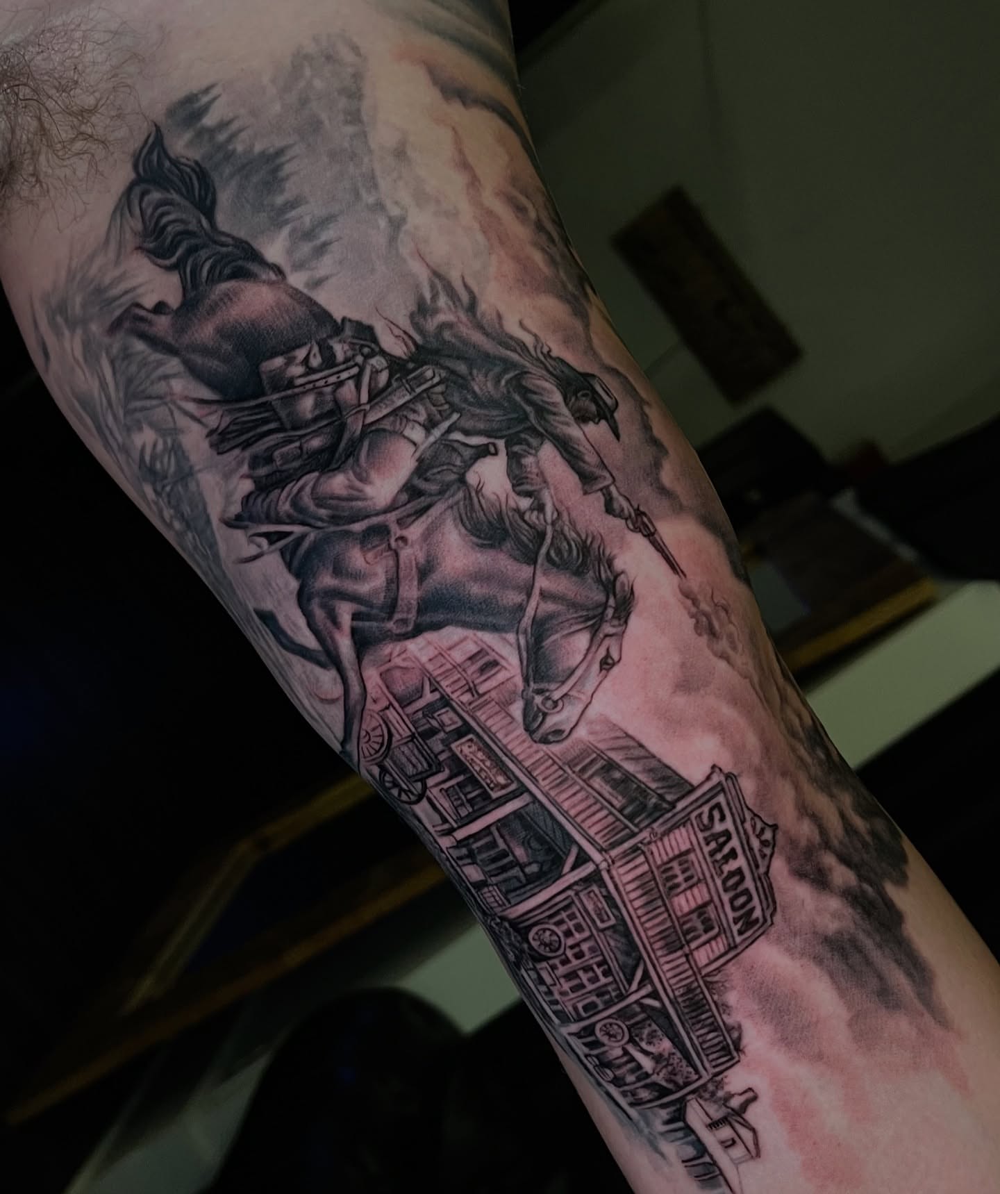 Tattoo by @shainesmithtattoo — black_and_grey, realism
