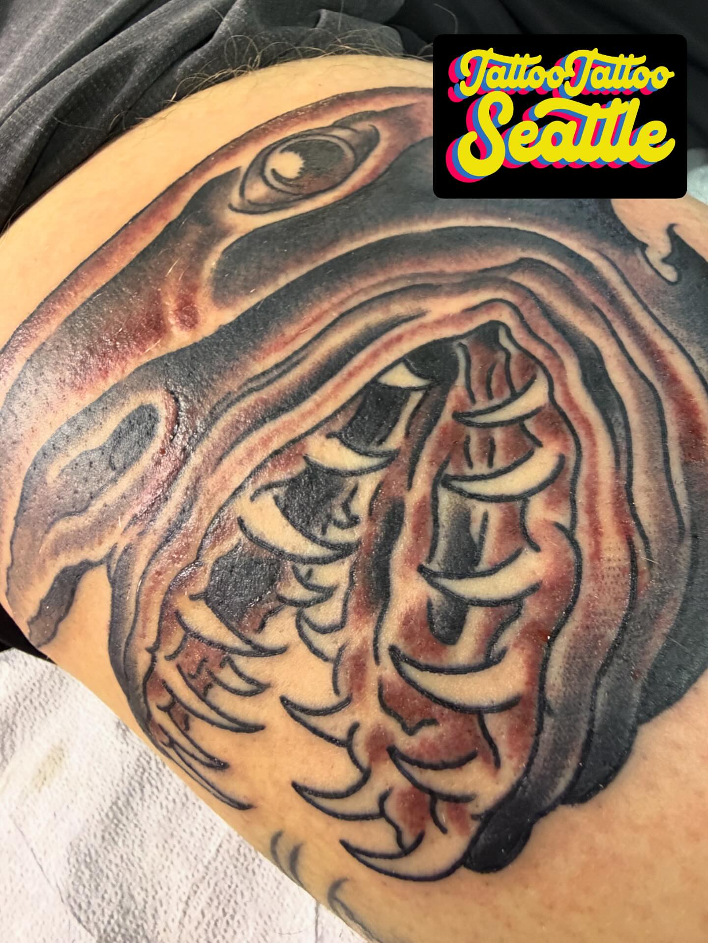 Tattoo by @cyborgbrains — realism, black_and_grey