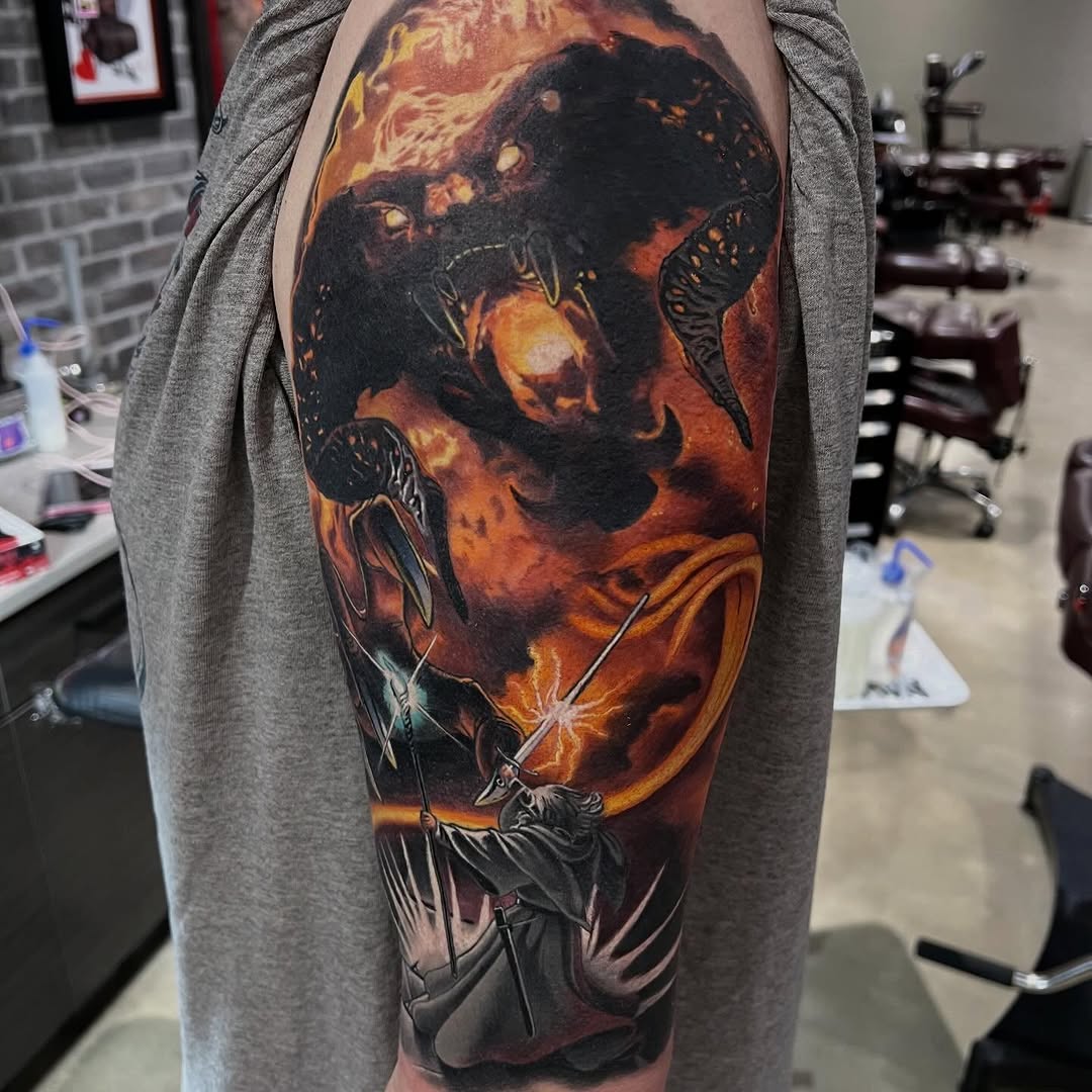 Tattoo by @sausagekingtattoos — realism, dark_realism