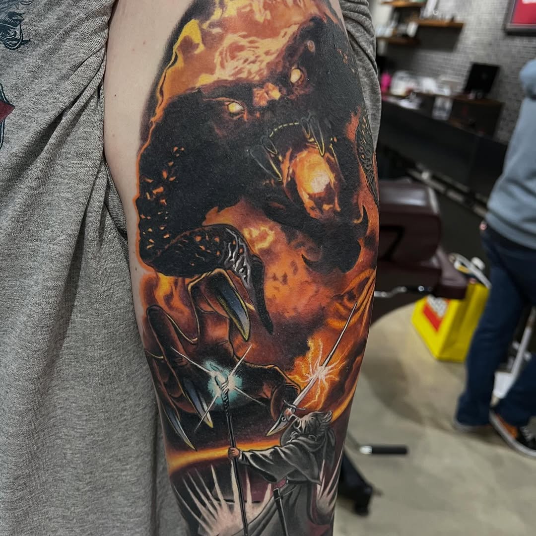 Tattoo by @sausagekingtattoos — realism, dark_realism
