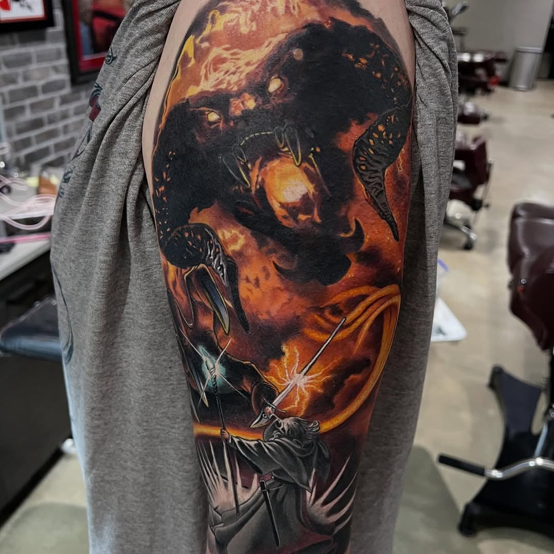 Tattoo by @sausagekingtattoos — realism, dark_realism