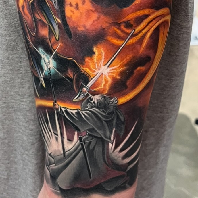 Tattoo by @sausagekingtattoos — realism, dark_realism