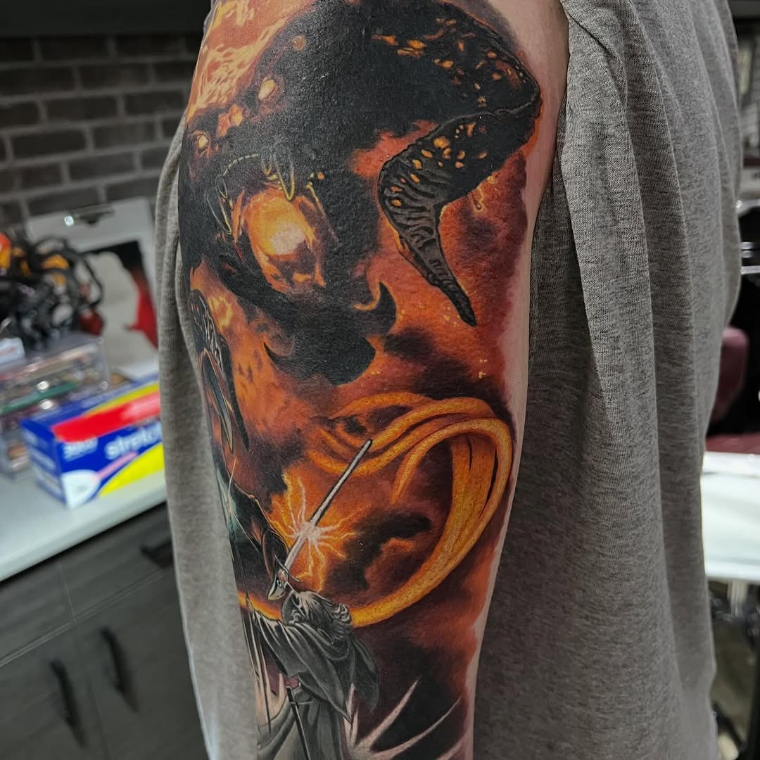 Tattoo by @sausagekingtattoos — realism, dark_realism