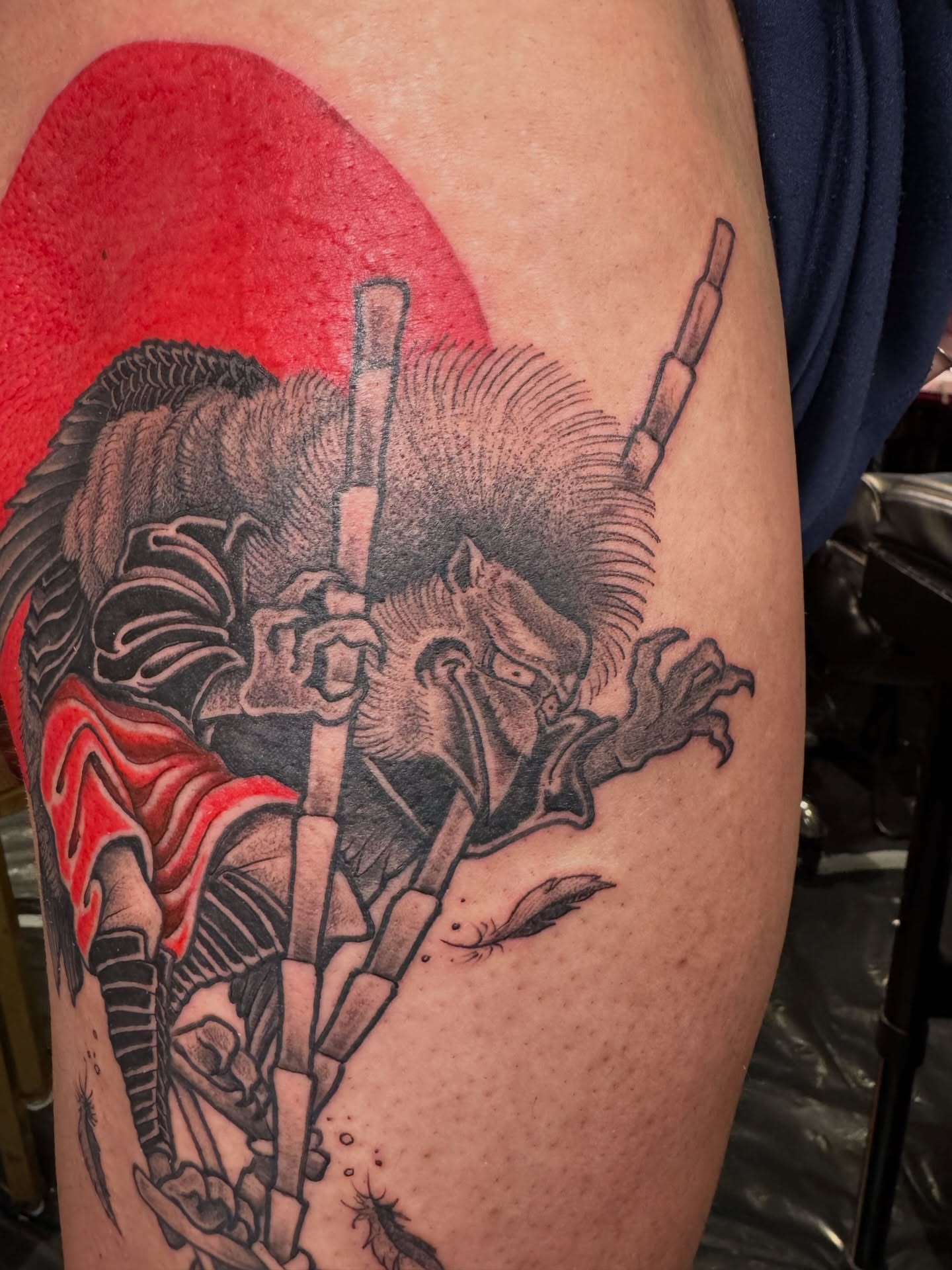 Tattoo by @fragiledagger — japanese_irezumi, dotwork