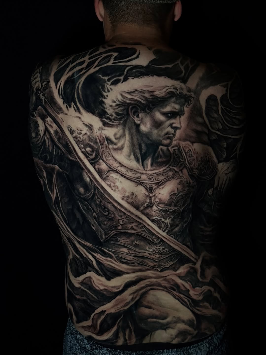 Tattoo by @coryjamestattoo — realism, black_and_grey