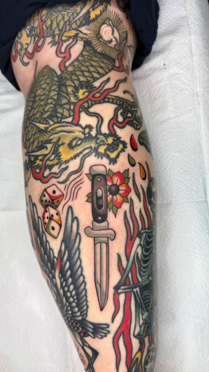 Tattoo by @curtisstairstattoo — japanese_irezumi, american_traditional