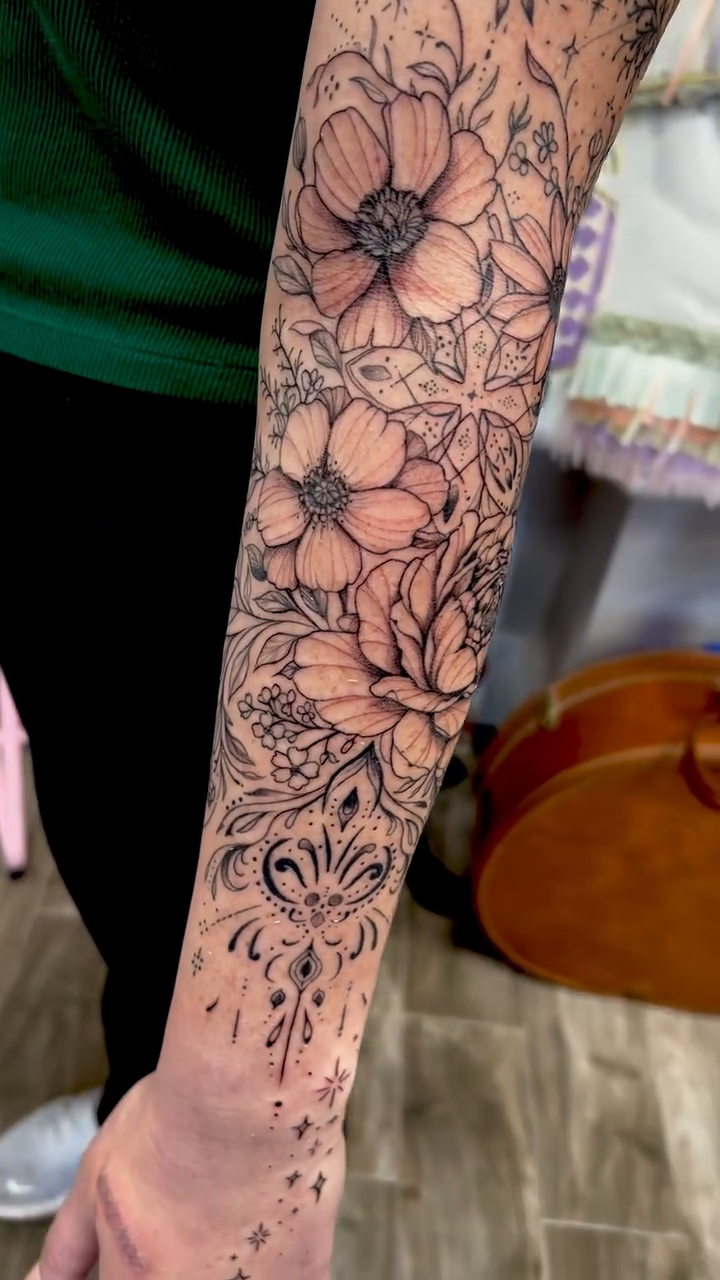 Tattoo by @tattoosbyamandabv โ fine_line, ornamental