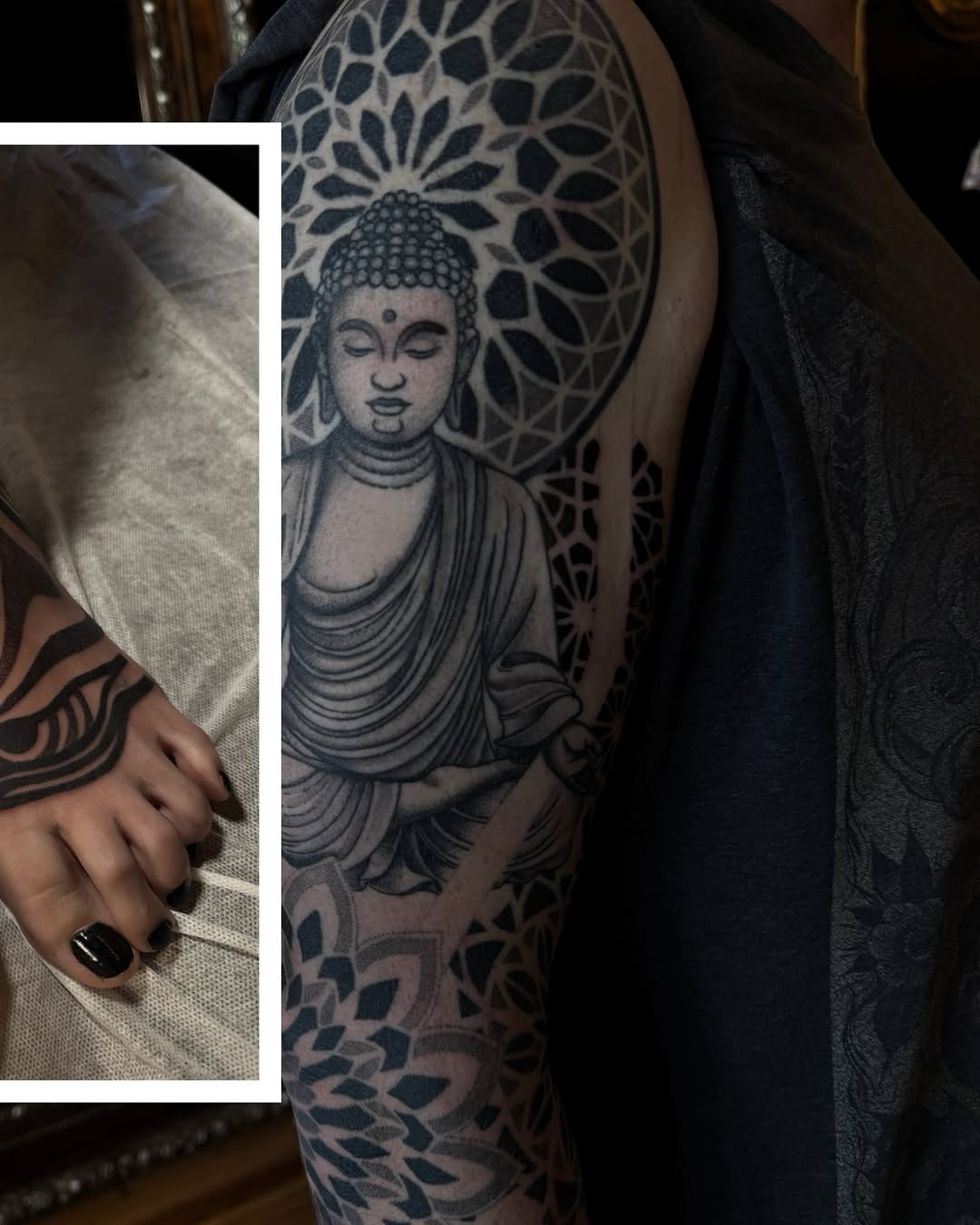 Tattoo by @chrisirvintattoos — black_and_grey, geometric