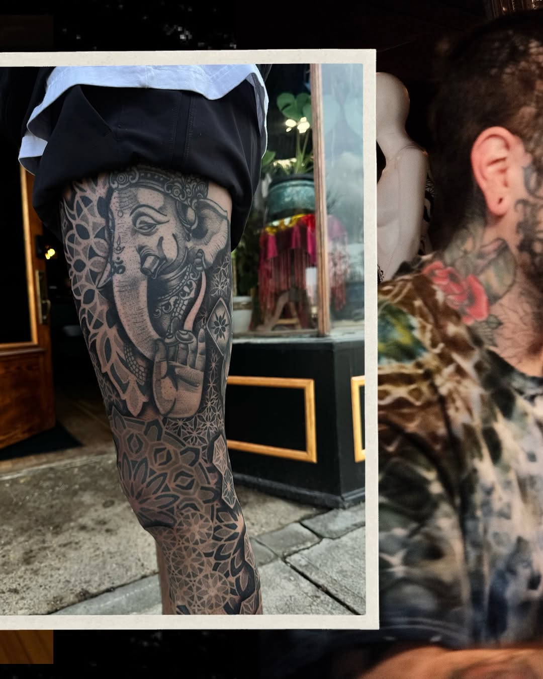Tattoo by @chrisirvintattoos — black_and_grey, geometric
