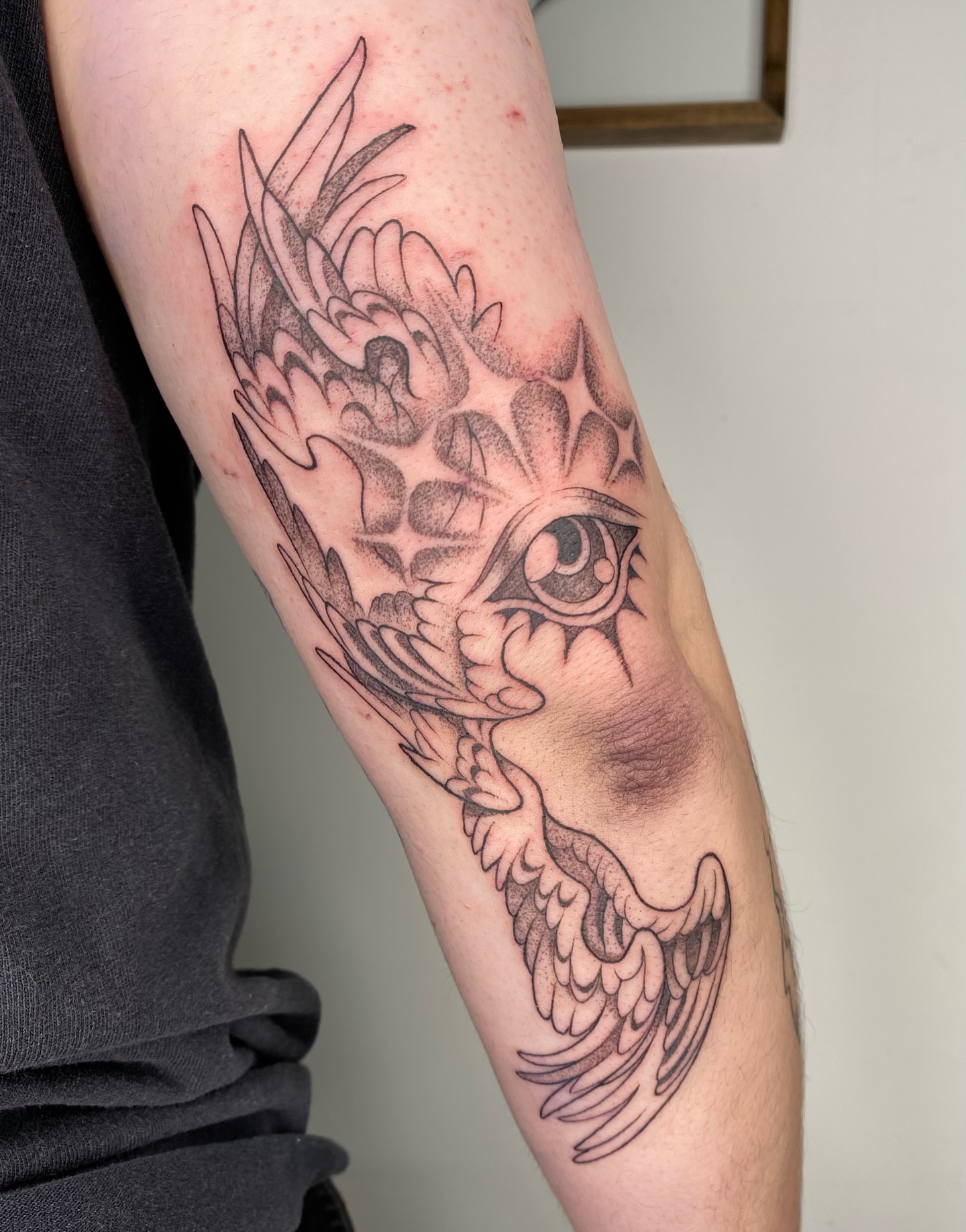 Tattoo by @sabbatma — dotwork, black_and_grey