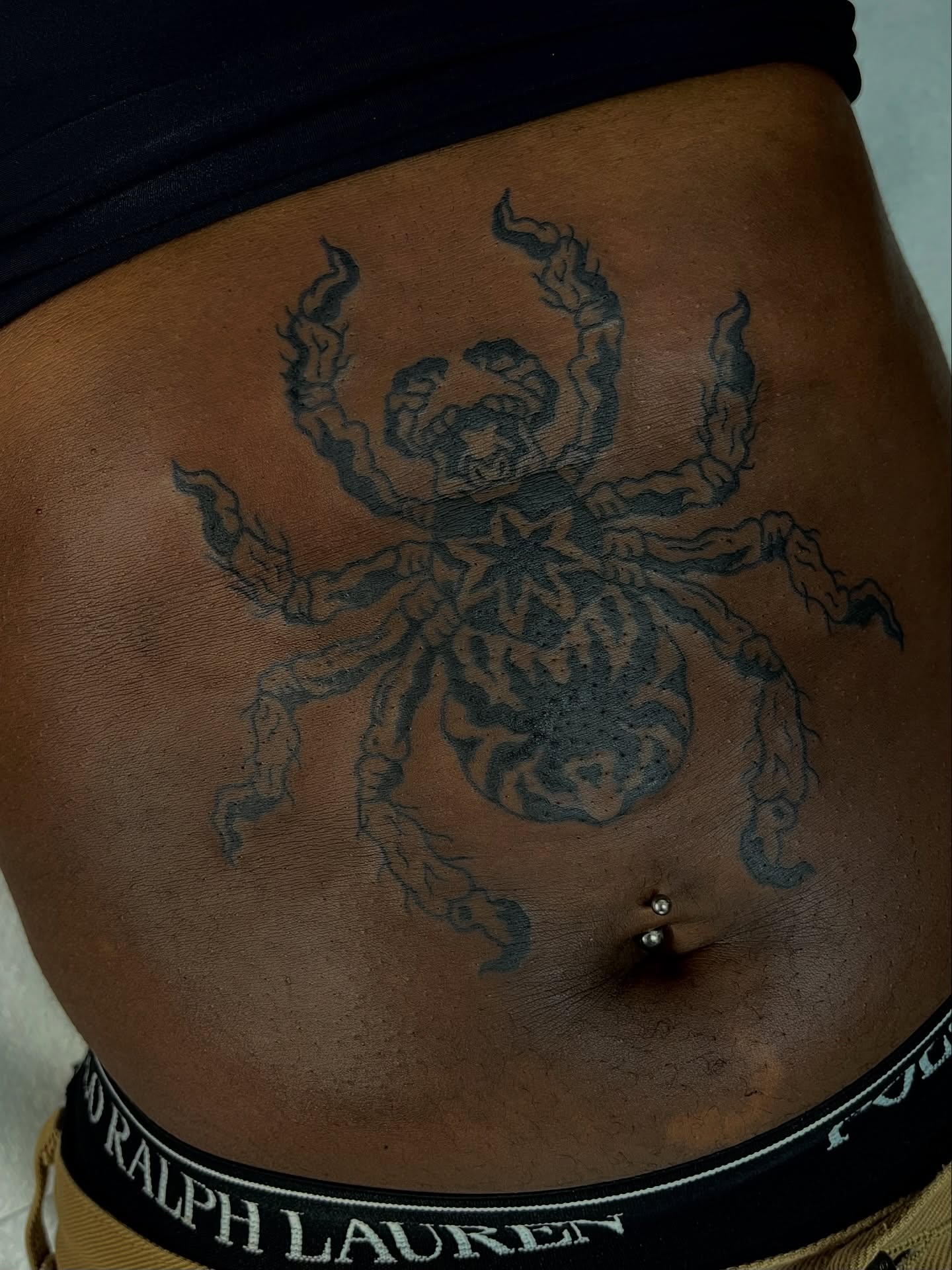 Spider black and grey tattoo by jay