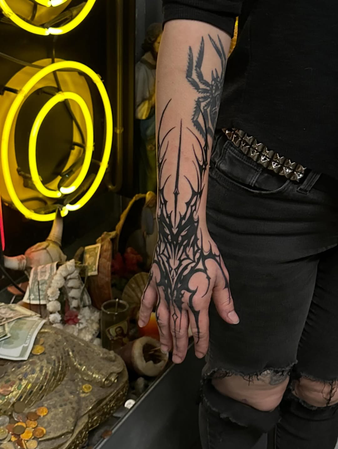 Tattoo by @fkkingwickedtattoos — blackwork, ornamental
