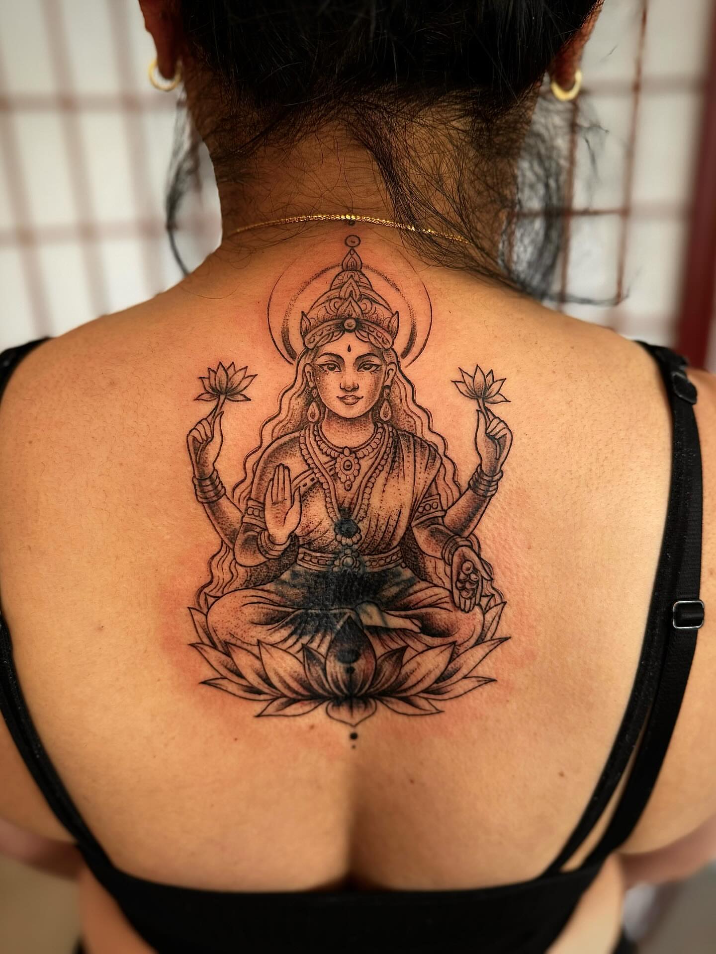 Goddess black and grey tattoo on the back by MISO ⟡ Bay Area Tattoo Artist