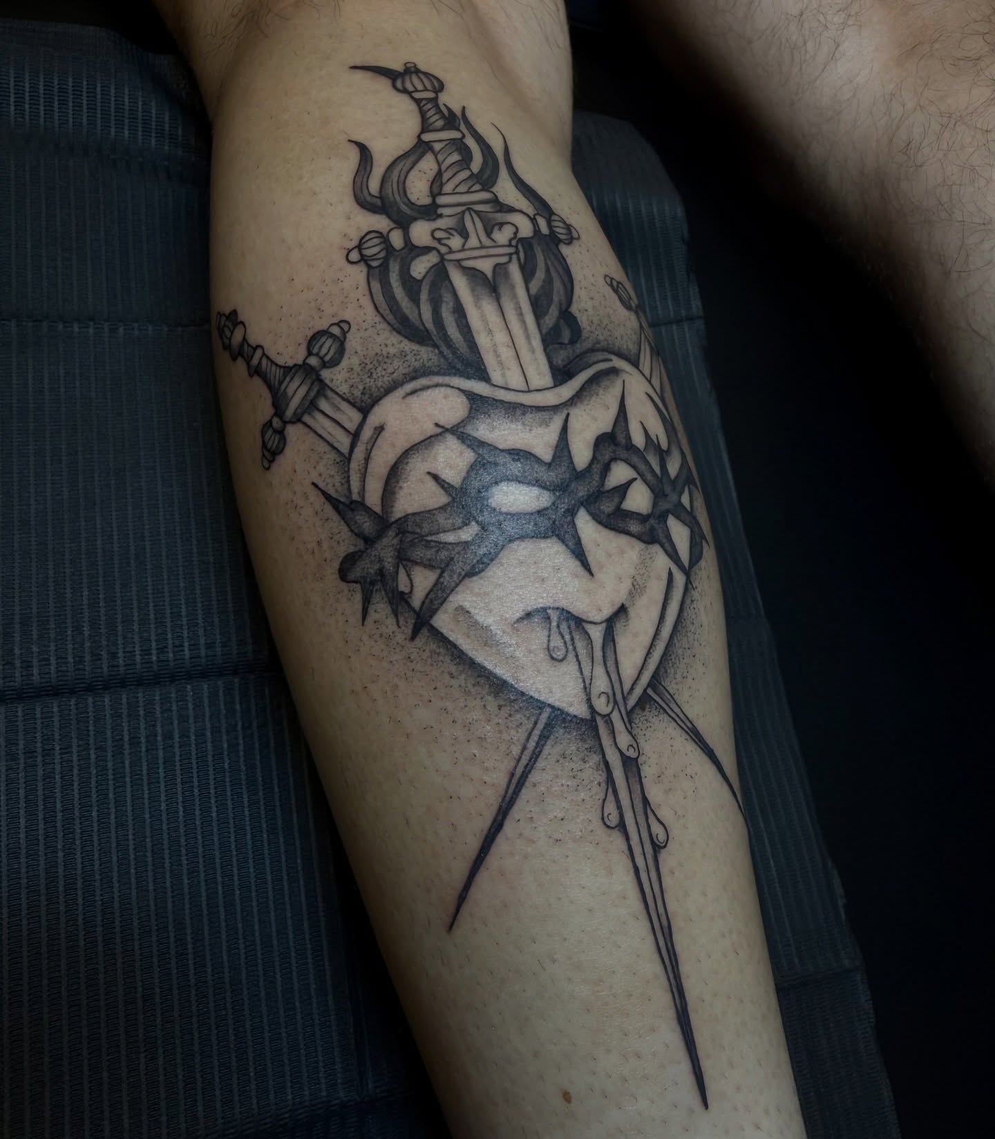 Tattoo by @needlemami — dotwork, black_and_grey