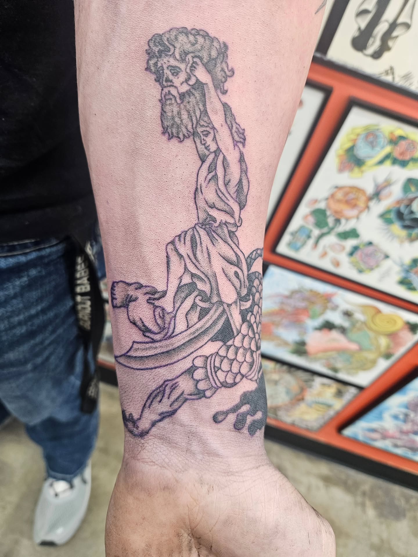 Tattoo by @therestlessdrifter — black_and_grey