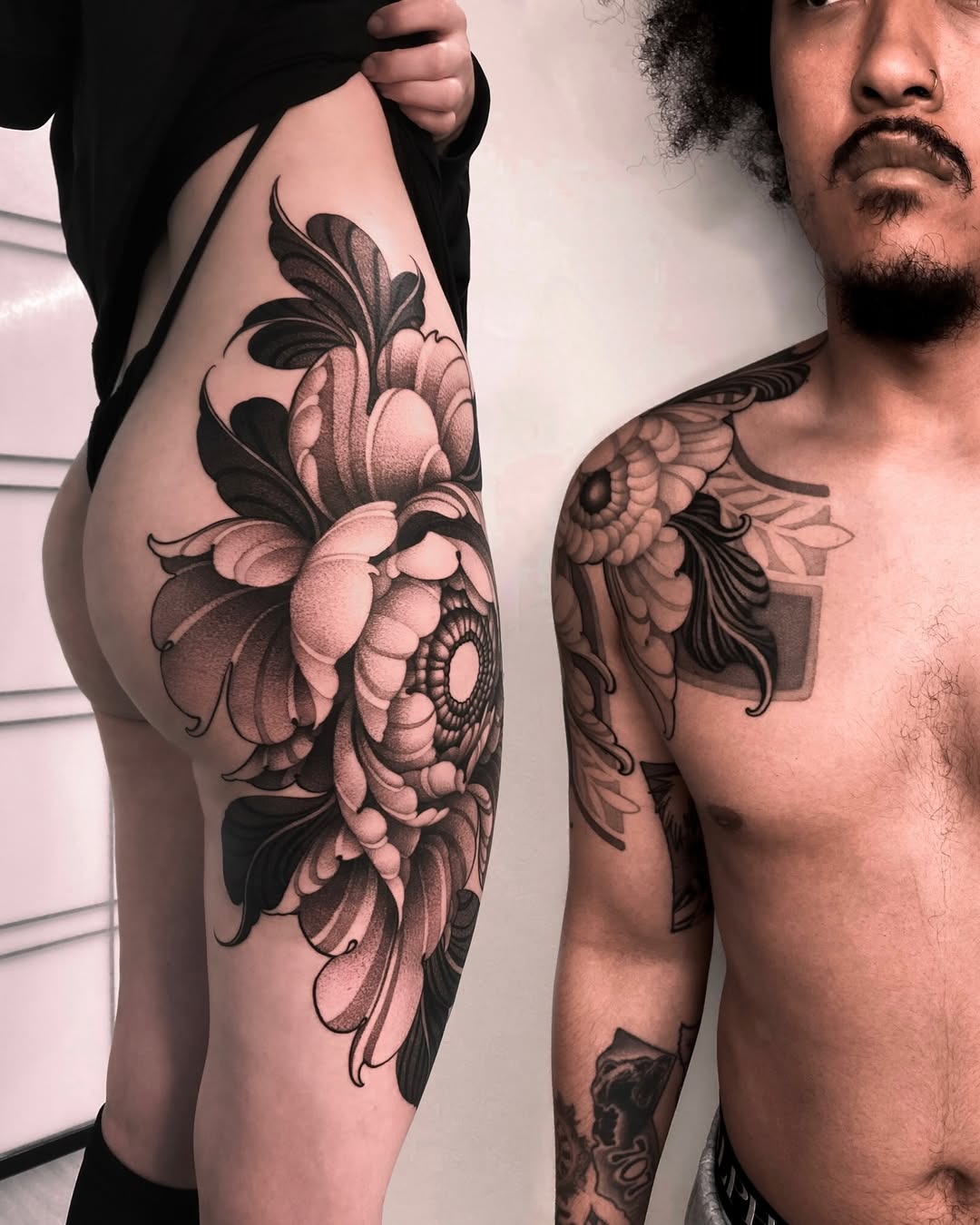 Tattoo by @kairo.tattooer — black_and_grey, dotwork