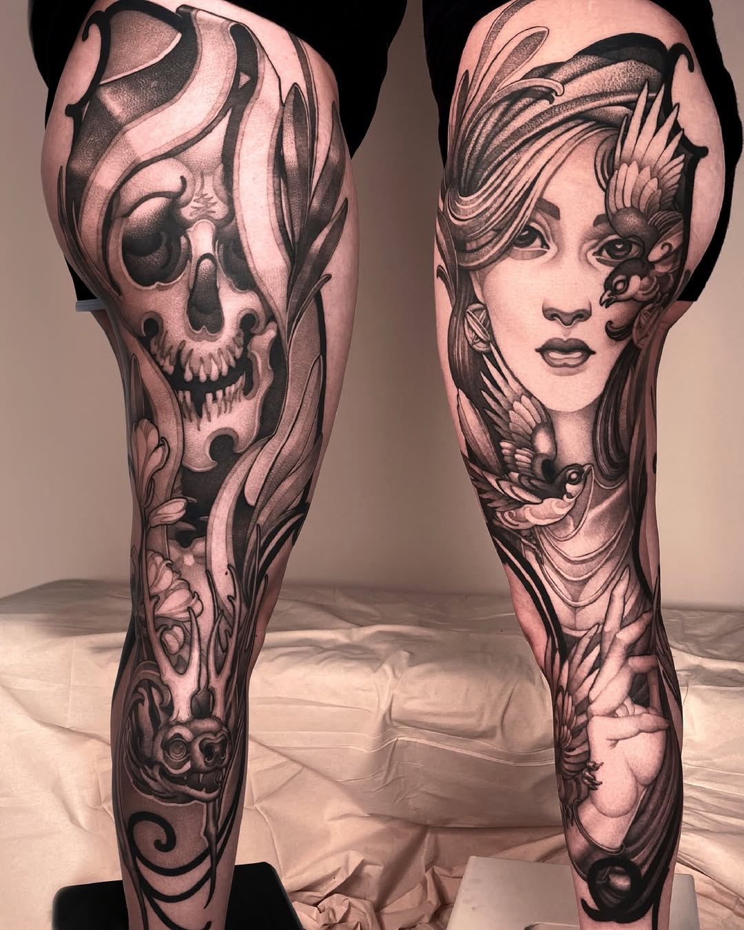 Tattoo by @kairo.tattooer — black_and_grey, realism