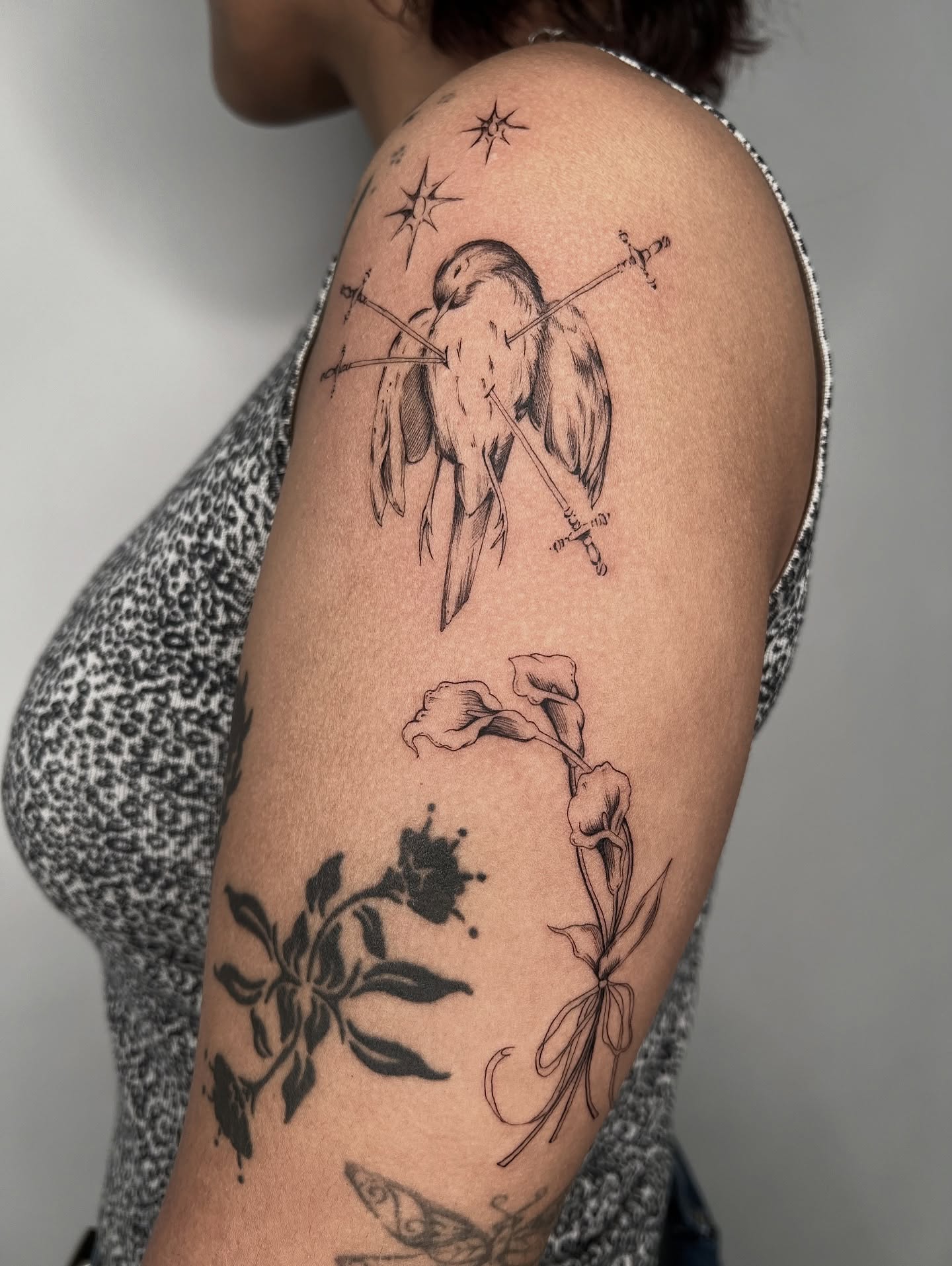 Tattoo by @druzyjewel — black_and_grey