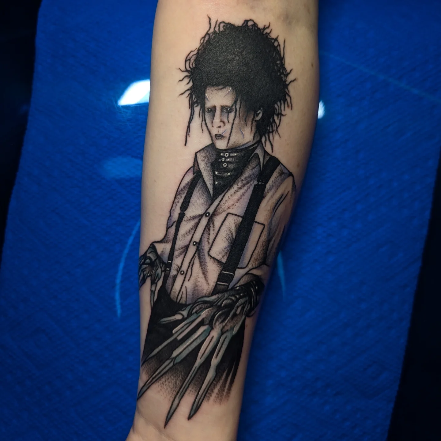 Edward Scissorhands realism tattoo on the forearm by 𝐈𝐚𝐧 𝐒𝐞𝐭𝐡 🕷️ Austin