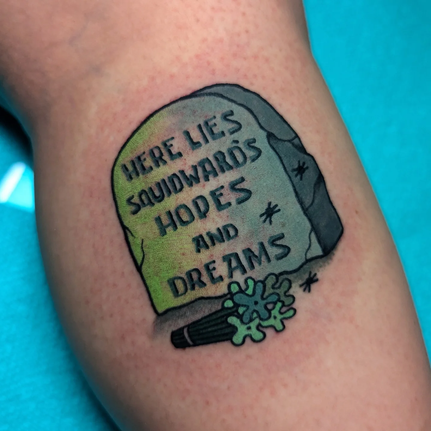Grave marker dotwork tattoo on the forearm by 𝐈𝐚𝐧 𝐒𝐞𝐭𝐡 🕷️ Austin
