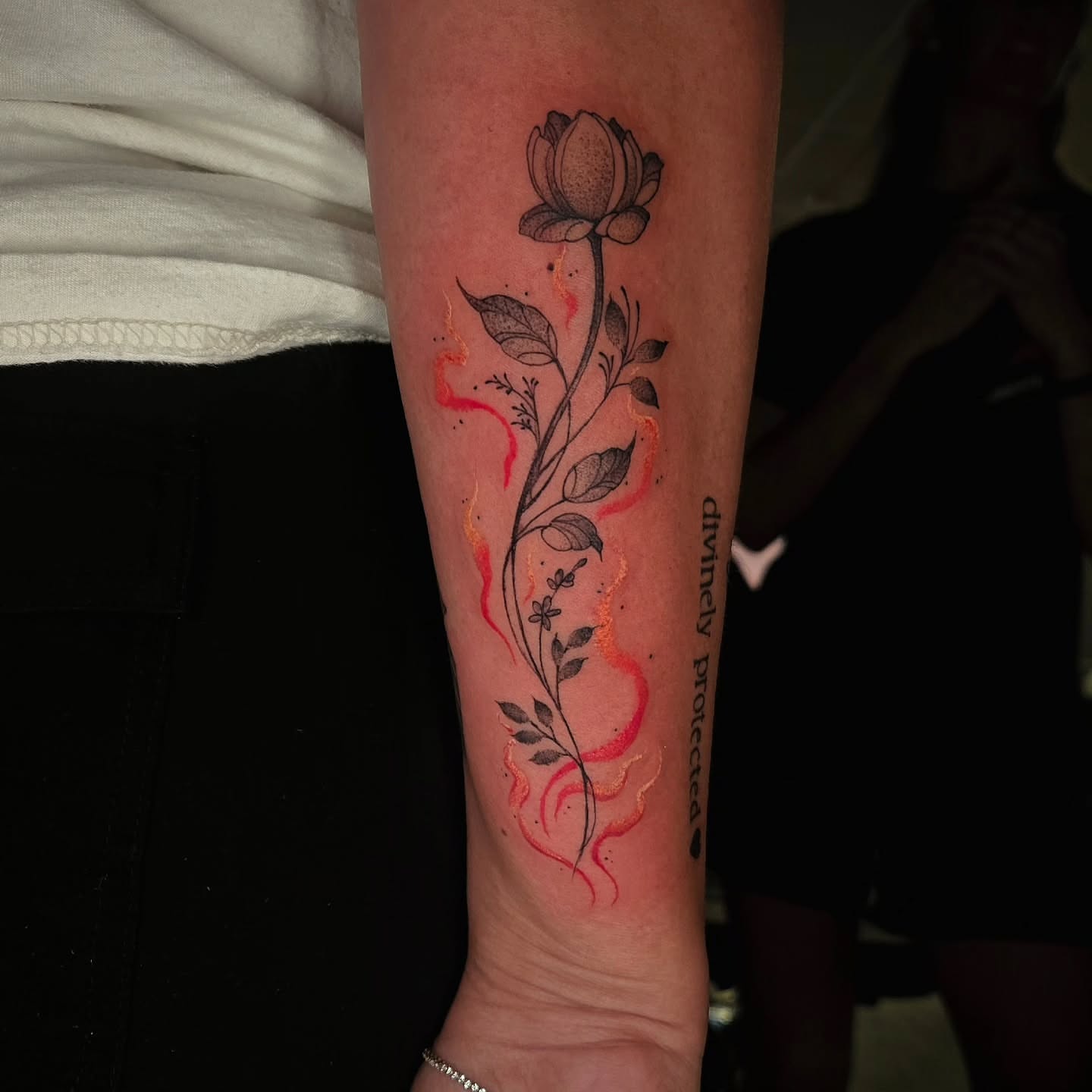 Tattoo by @glasswingtattoo — watercolor