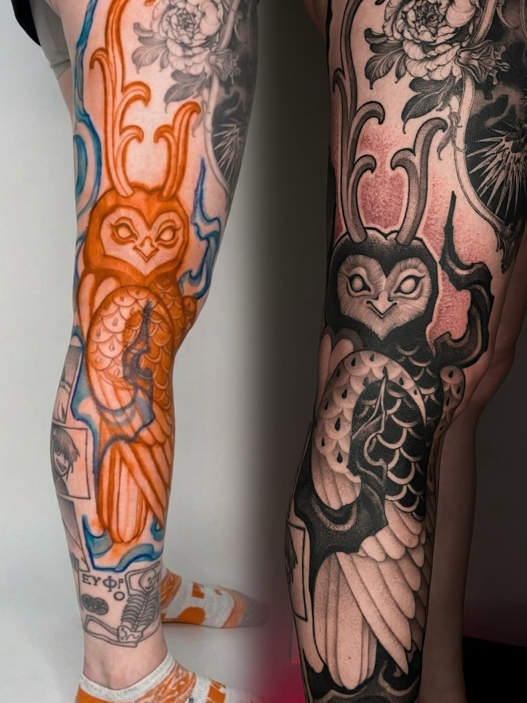 Tattoo by @kairo.tattooer — black_and_grey, japanese_irezumi