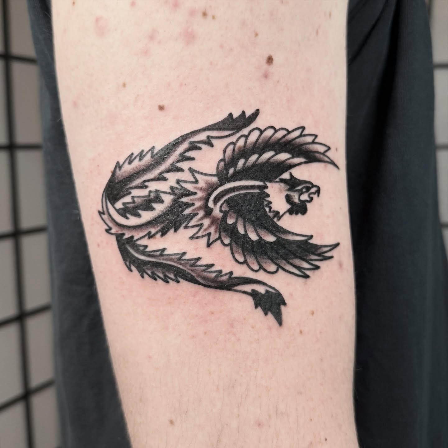Tattoo by @bigmoon_18 — black_and_grey