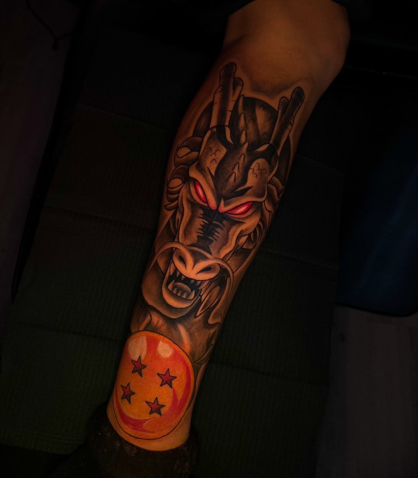 Dragon ball z character American traditional tattoo on the forearm by Austin Tattoo Artist💉