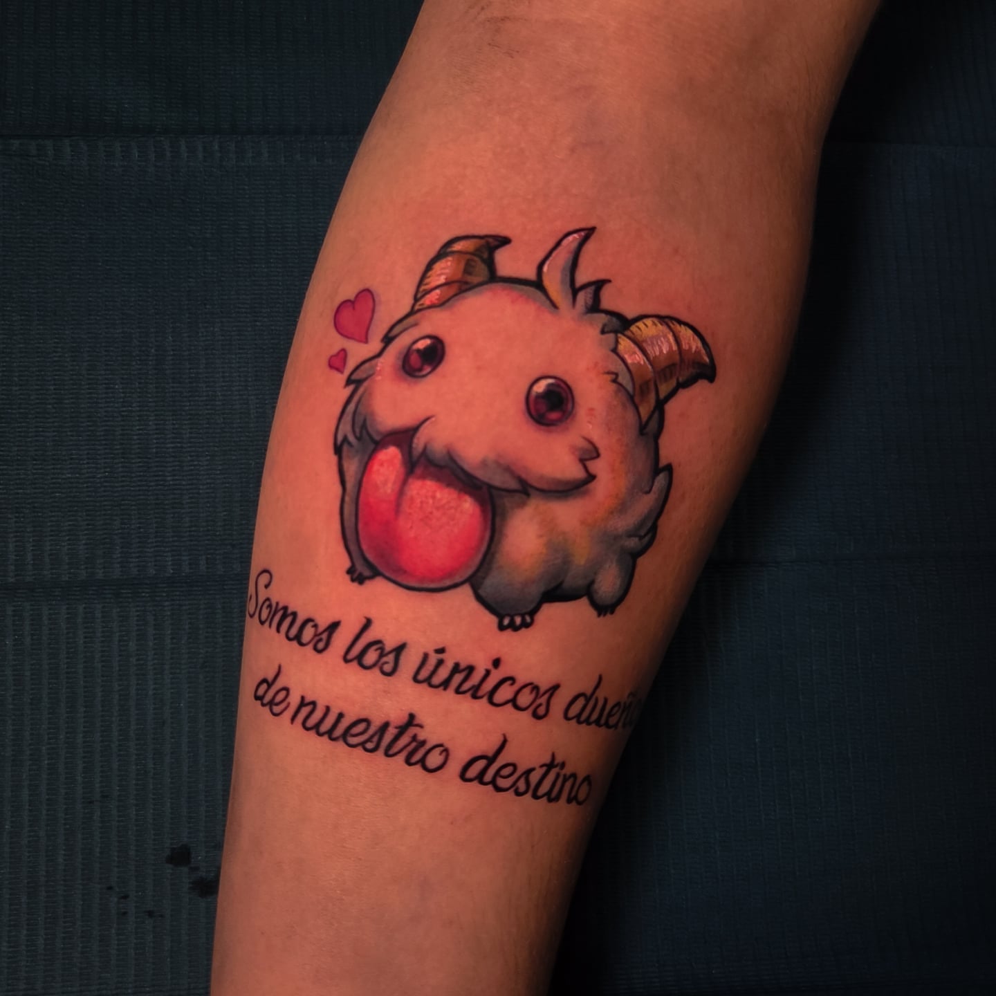 Goat new school tattoo on the forearm by Bo