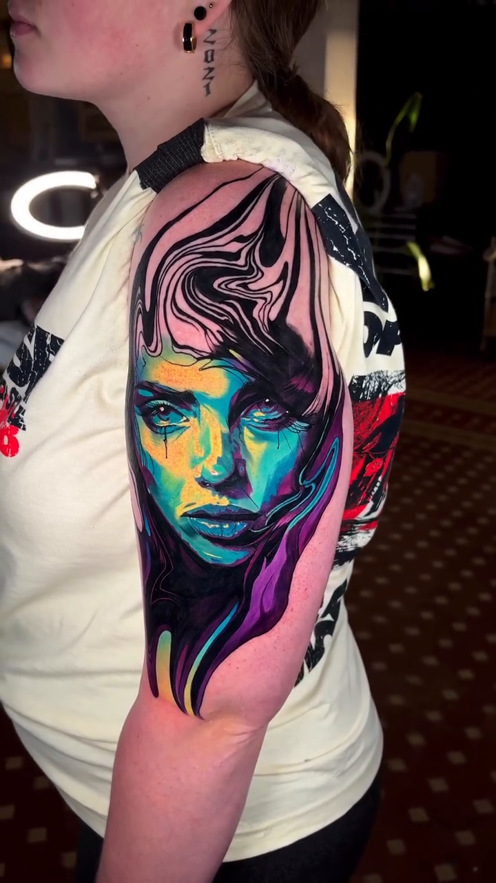 Tattoo by @sethholmestattoos — realism, trash_polka