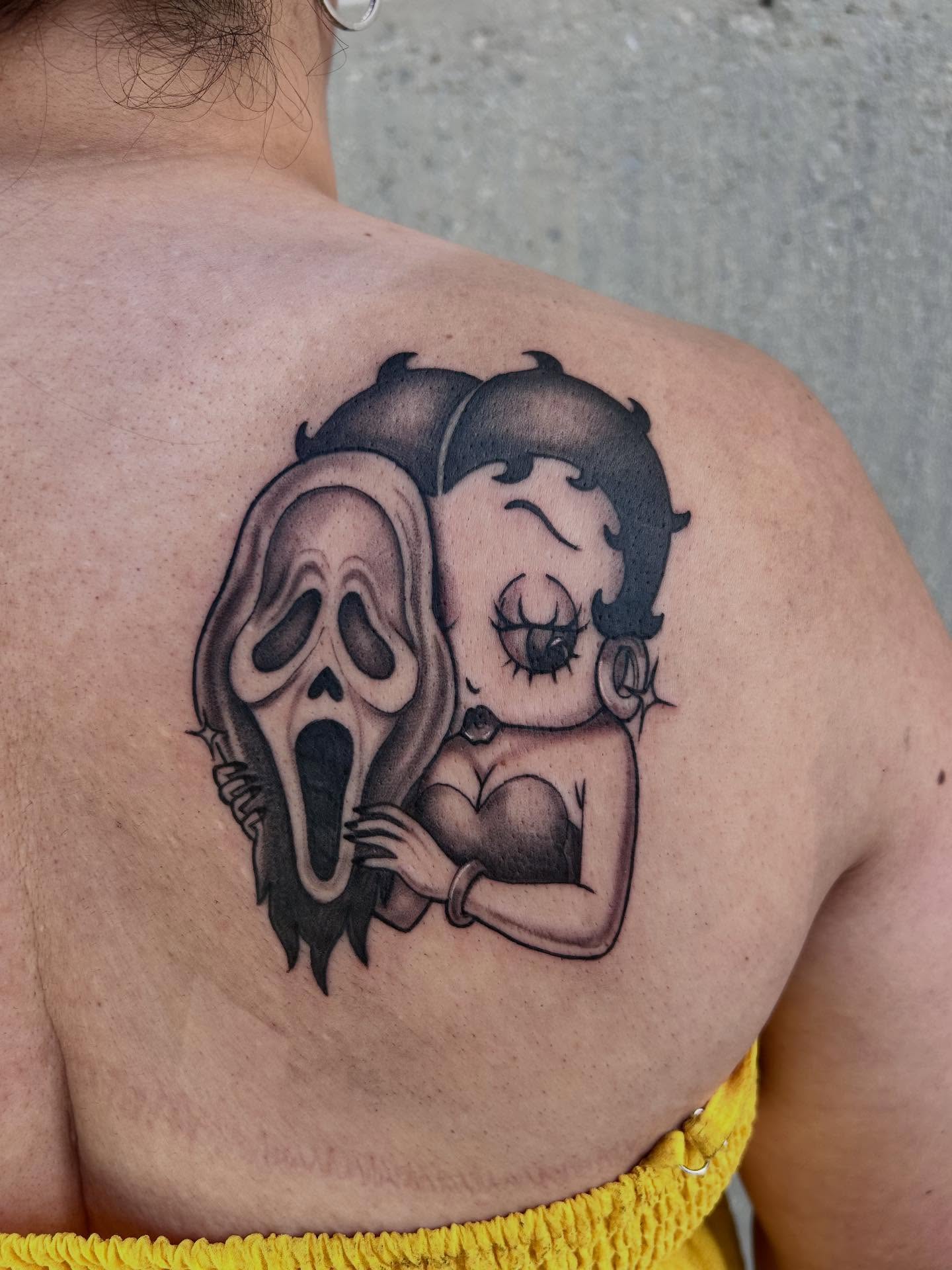 Tattoo by @birdytattoos_ — black_and_grey