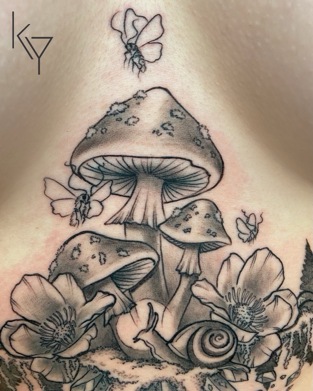 Tattoo by @yorkietats — black_and_grey, realism