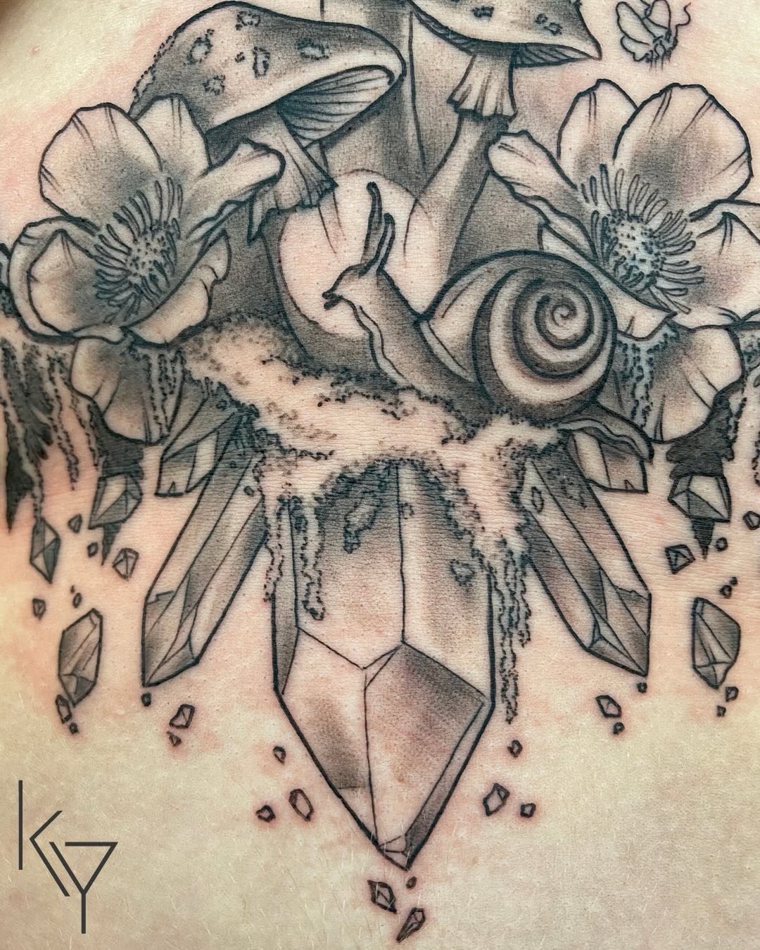 Tattoo by @yorkietats — black_and_grey, realism