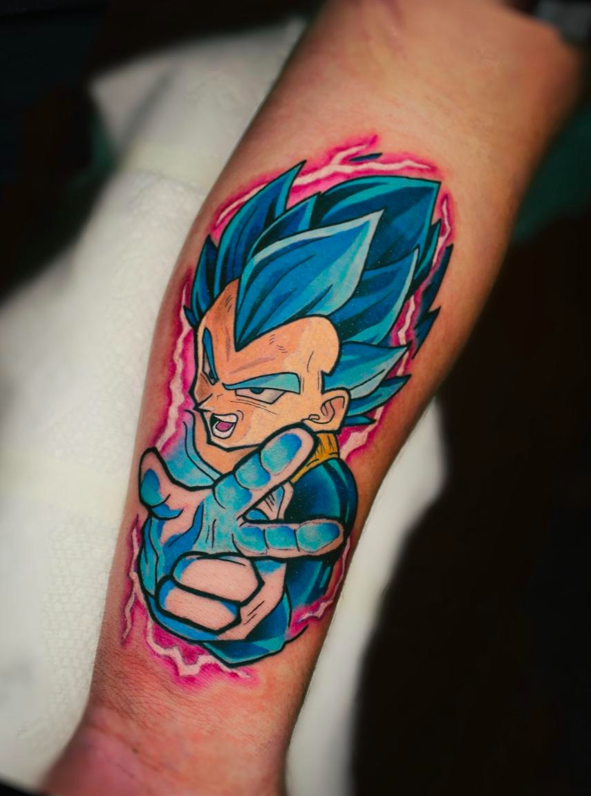 Tattoo by @therealinnerlip — anime