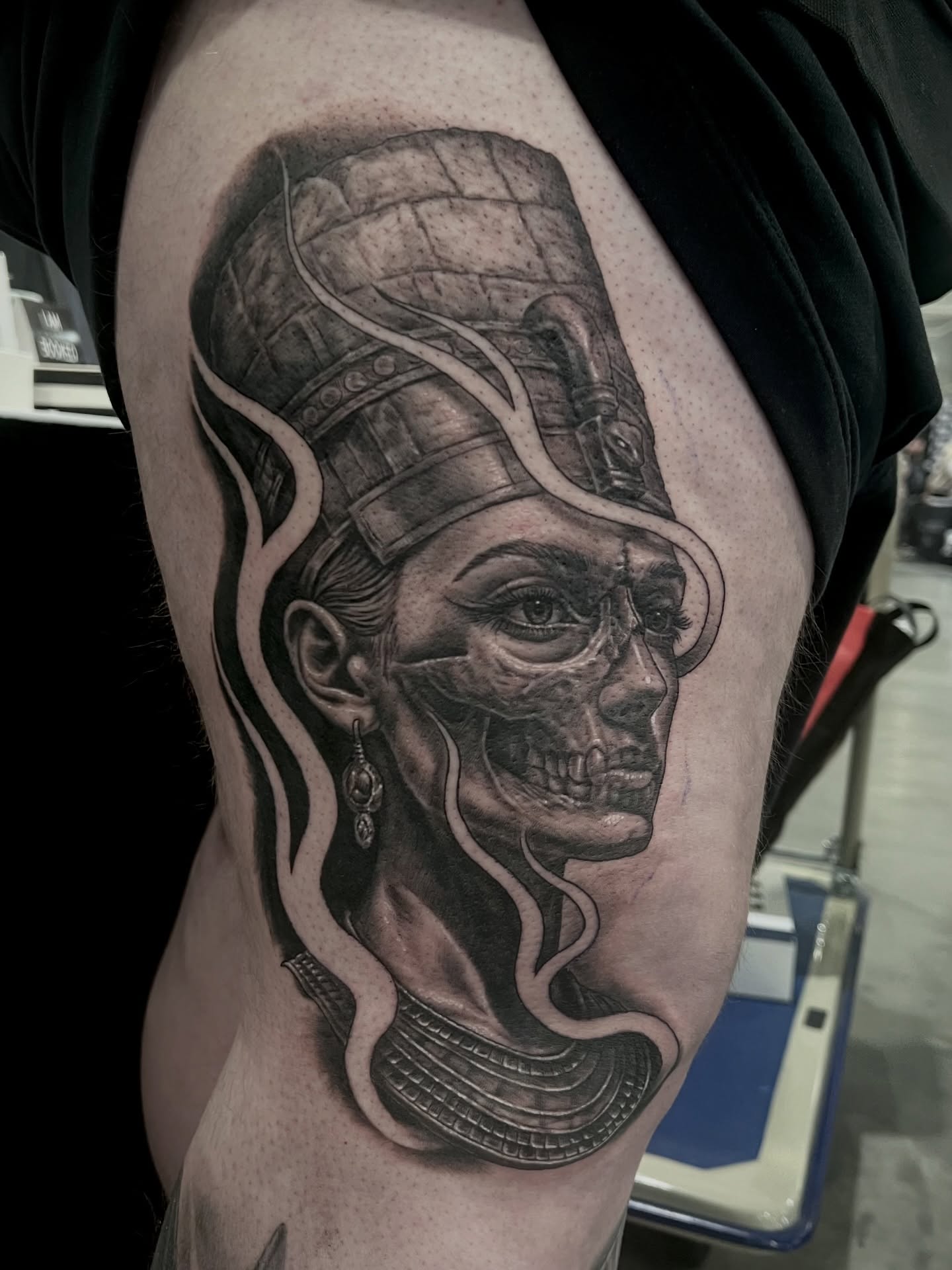 Tattoo by @aaronpackardta2 — black_and_grey, realism