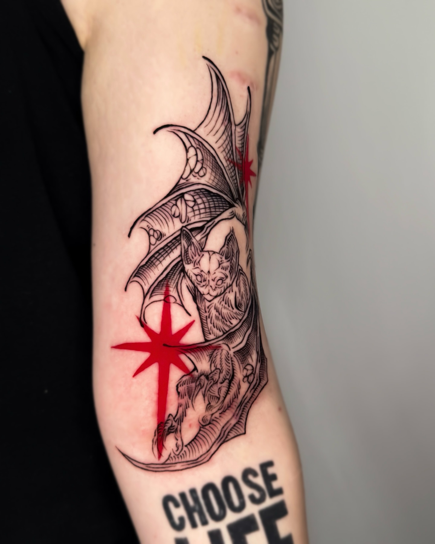 Tattoo by @mimo_tattooist__ — black_and_grey