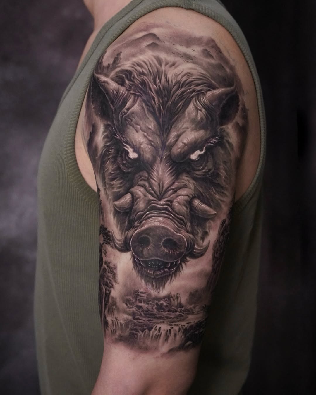 Tattoo by @sean_tattoos — realism, black_and_grey